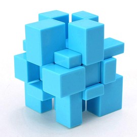 TANCH SS Mirror Speed Cube 3x3 Stickless Dysmorphism Magic Cube Puzzle Toy Blue