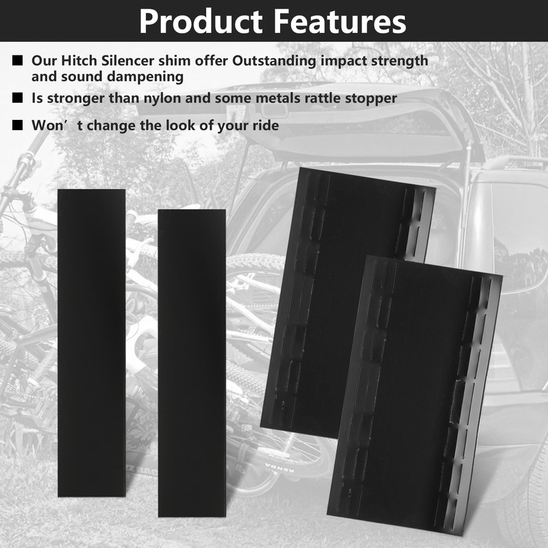Trailer Hitch Anti-Rattle Hitch Silencer for 2" Hitches - Eliminates