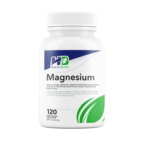 Magnesium | 120 Capsules | Health Bloom | Vitamins and