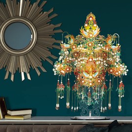 Piececool 3D Metal Asian Puzzles Model Kits- Garuda Coronet Metal Building Kit for Adults, Brain Teaser Puzzle DIY Handcraft Model Kits, Fidget Toys Gifts for Teens Man Woman Family- 522 Pcs