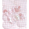 Frill Diary Pink ver.Handmade Nail Tips - Square / 프릴