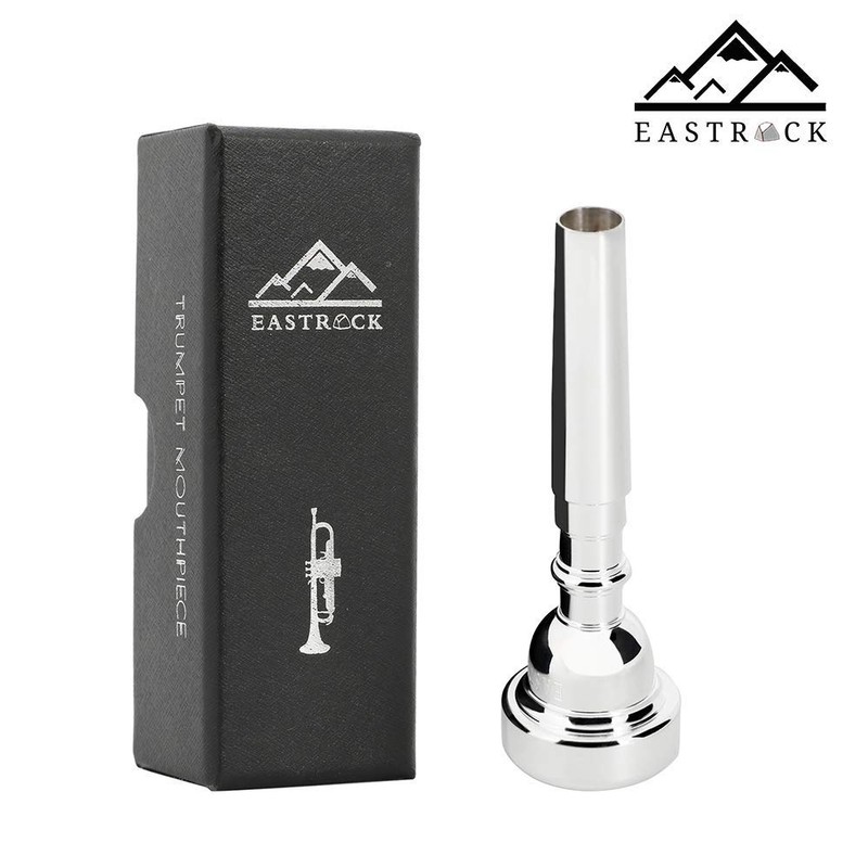 EastRock Trumpet Mouthpiece 3C Silver-Plated Replacement Bb Trumpet Parts Beginner