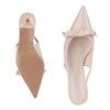 VAN HILL Women's Slings Pumps with Stiletto Heel Patent Bows,