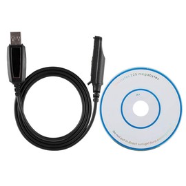 Programming Cable for 1M Program Walkie Talkie Programming Cable with CD Driver for BF-A58/BF-UV9R Radio, for BF-9700/BF-A58/BF-UV9R