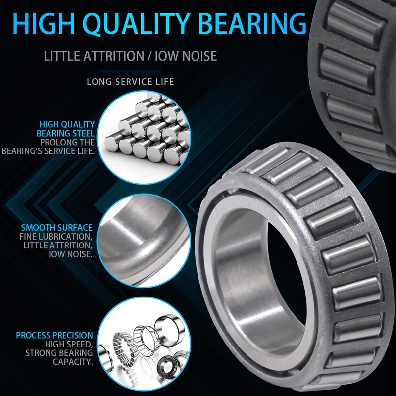 iBroPrat 1 Set Trailer Hub Kit 8 Bolt 6.5", Pre-Lubricated