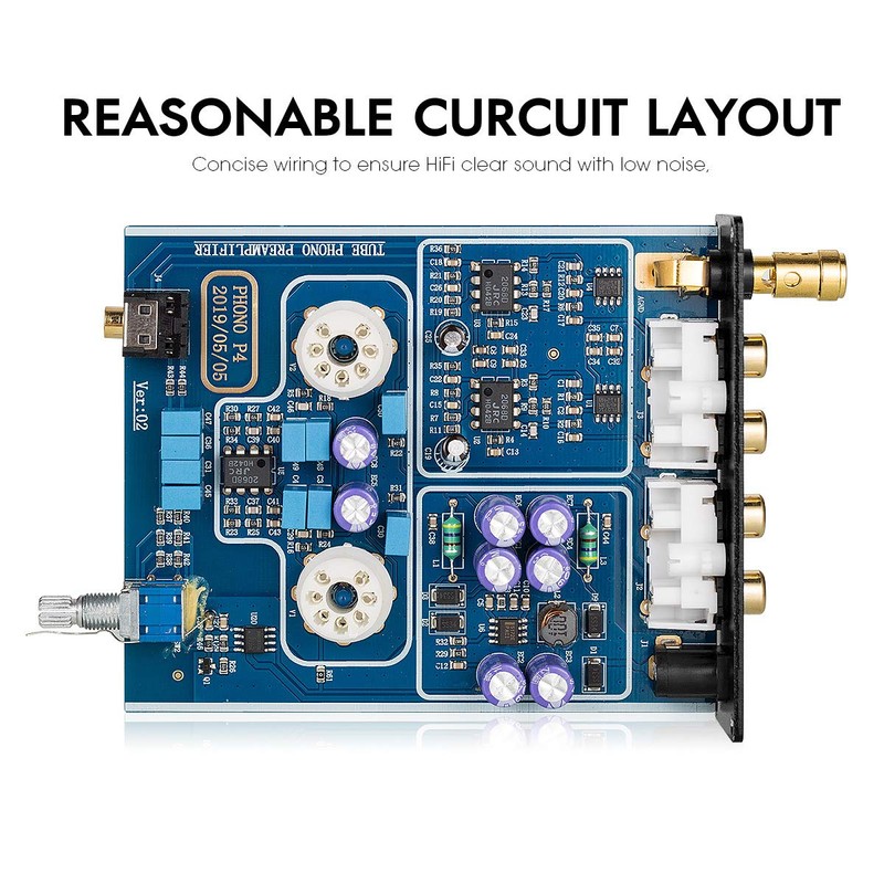 Douk Audio T3 PRO Tube Phono Preamp for Turntable, MM