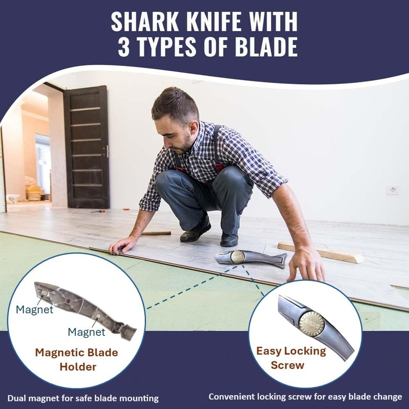 Zimpty ZY380 Heavy Duty 4 Pack Shark Knife Vinyl Knife
