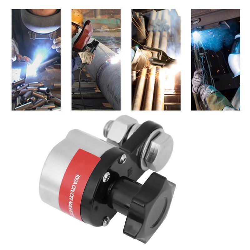 300A Magnetic Welding Ground Clamp Grounding Magnet Connector Industrial Welding