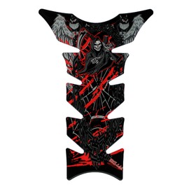 BIKE-label Tank Pad 3D Skull Black Red Compatible with Honda X503712VA