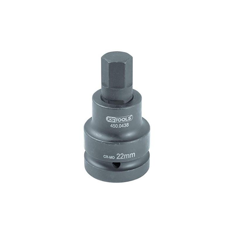 KS TOOLS 450.0478 1" Impact bit socket for hexagon screws,