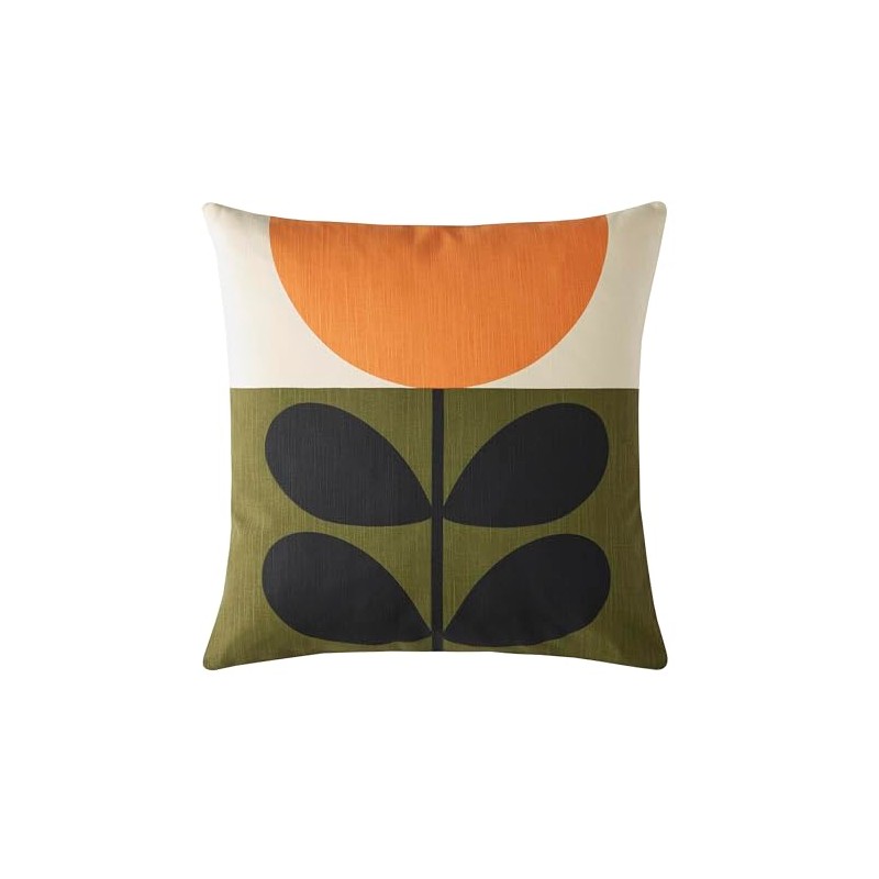 Orla Kiely Cushion - Sunflower Orange - 100% Cotton 45cm