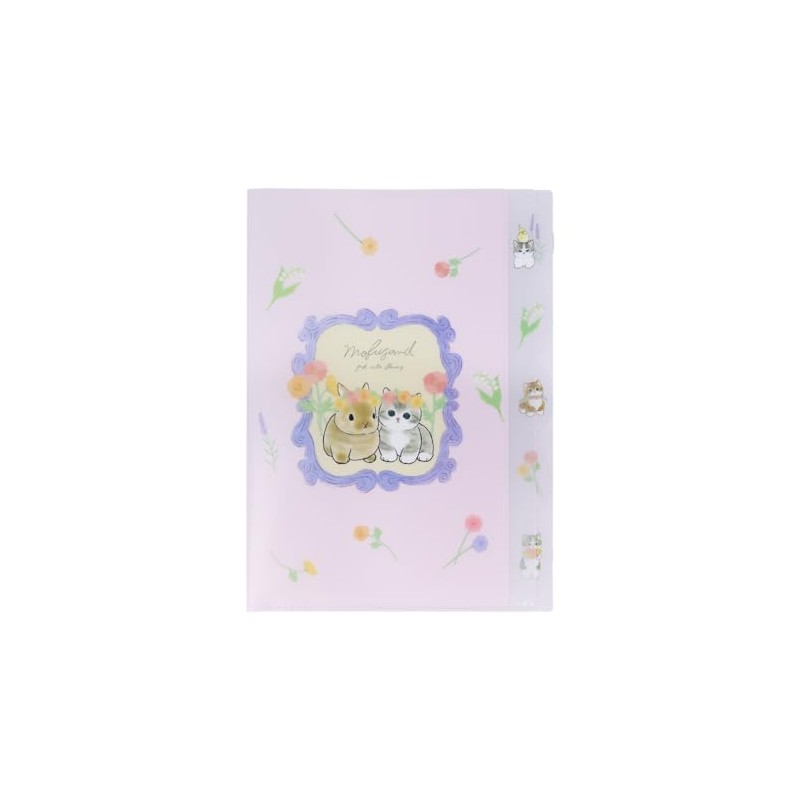 Sunstar Stationery mofusand Clear File, 5 Pockets, Pink S2139332