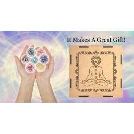 7 Chakra Stones set -  Crystal Quartz Tachyon Energy Chakra Set