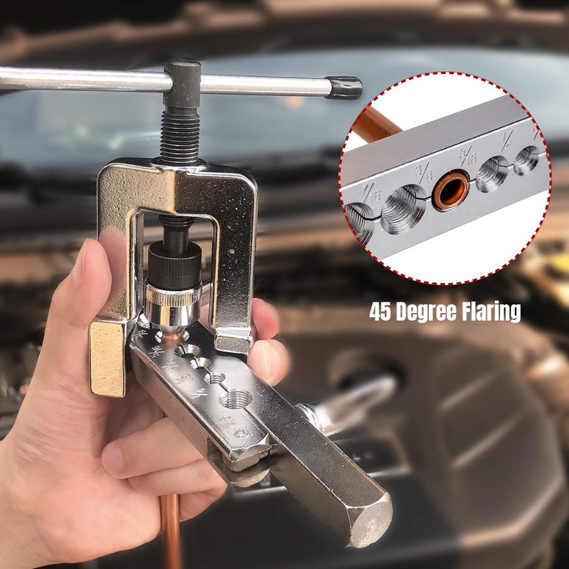 Thorstone Single Flaring Tool & Swaging Tool Kit for HVAC,
