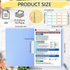 WOOWAIR Pack of 15 A4 Plastic File Folders A4 with