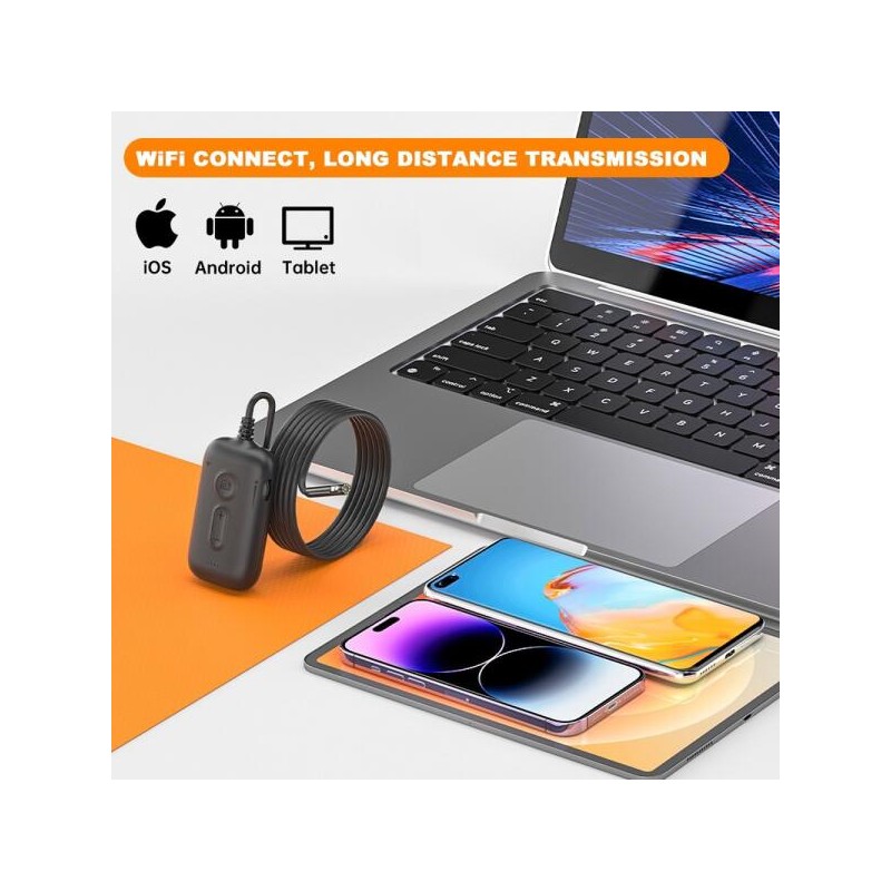 산업용 내시경 WIFI 파이프 카메라 단일 초점 2600MAH 방수 트리플