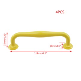 Savagrow 4PCS 3.78" Hole Centers Aluminum Alloy Cabinet Pulls, Furniture Drawer Knobs Yellow Handles for Bathroom cabinets wardrobes cabinets TV cabinets