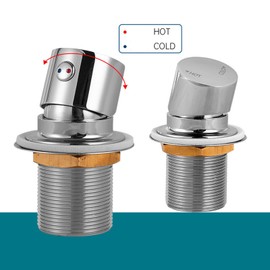 Stainless Steel Hot Cold Water Mixing Valve, Accurate Regulation RV Embedded Shower Mixer Valve Thermostatic Mixing Valve for Bathtub Shower with 32mm Hole Diameter