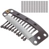 100pcs 10 Teeth Wig Clip Stainless Steel DIY Hairpiece Snap