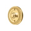 Deltana Bbrr213cr003 Round Rope Door Bell Button, Pvd Polished Brass,