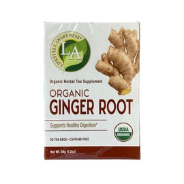 Lifestyle Awareness Teas, Caffeine Free Organic Ginger Root Tea, 20 Count (Pack of 1)