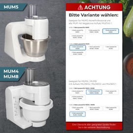 Kenekos - 2 x Drivers Compatible with Bosch MUM 5, MUMS MUMV MUZ5, HomeProfessional Exclusiv, VeggieLove, 155 mm, Replacement for 00630760, 00621923 Food Processor, Continuous Shredder Wing Drive Axle