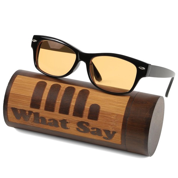 What Say Classic Square Frame Sunglasses, Color Lens, Clear Lens,