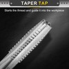 sourcing map Hand Taper Tap 7/16-14 BSW 2B Thread Taper