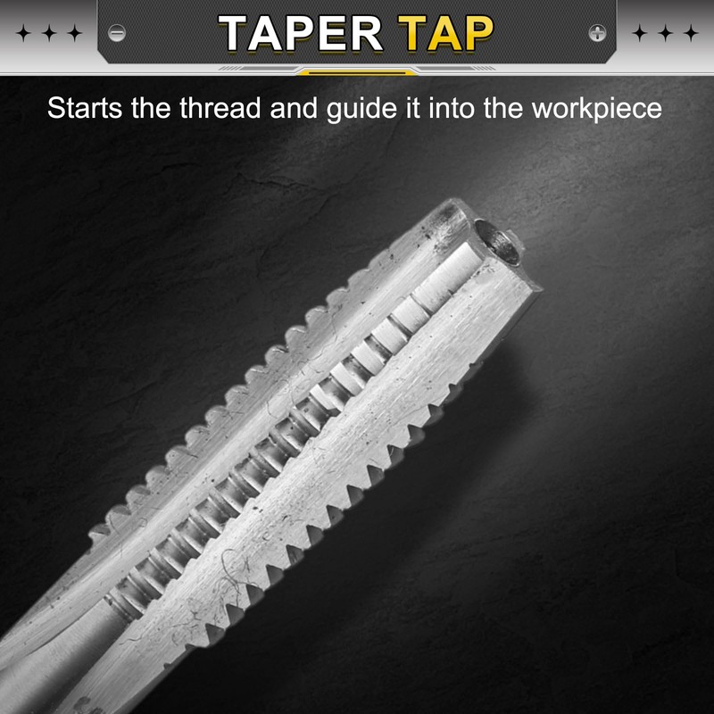 sourcing map Hand Taper Tap 7/16-14 BSW 2B Thread Taper