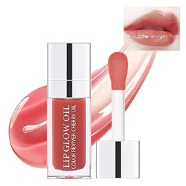 Bluemega Plump Lip Glow Oil Lip Gloss Crystal Jelly Lip Care Oil Aceite Labial Hidratante Pulido Sexy Lip Tinted Lip Plumper Pulido Lápiz Labial Antiadherente, Gran Cabeza de Cepillo