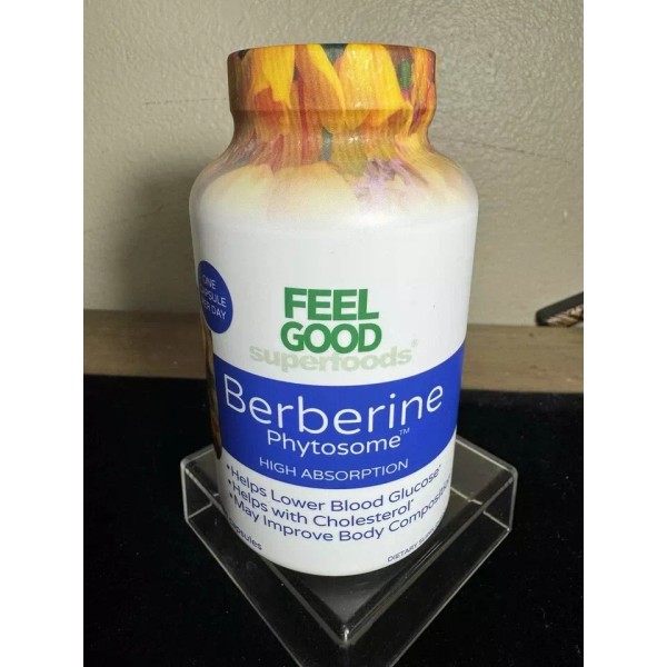 Feel Good Superfoods Berberine Phytosome High Absorption 120 Vegan Capsules