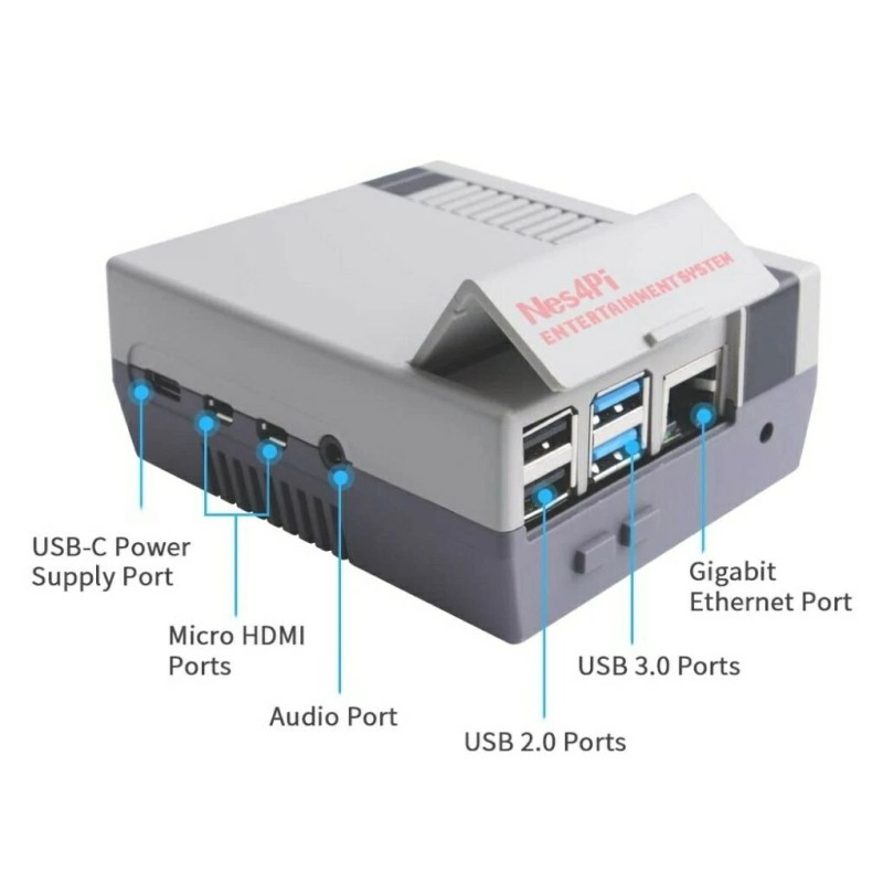 GeeekPi NES CASE for Raspberry Pi 4,Nes4pi ABS Case with