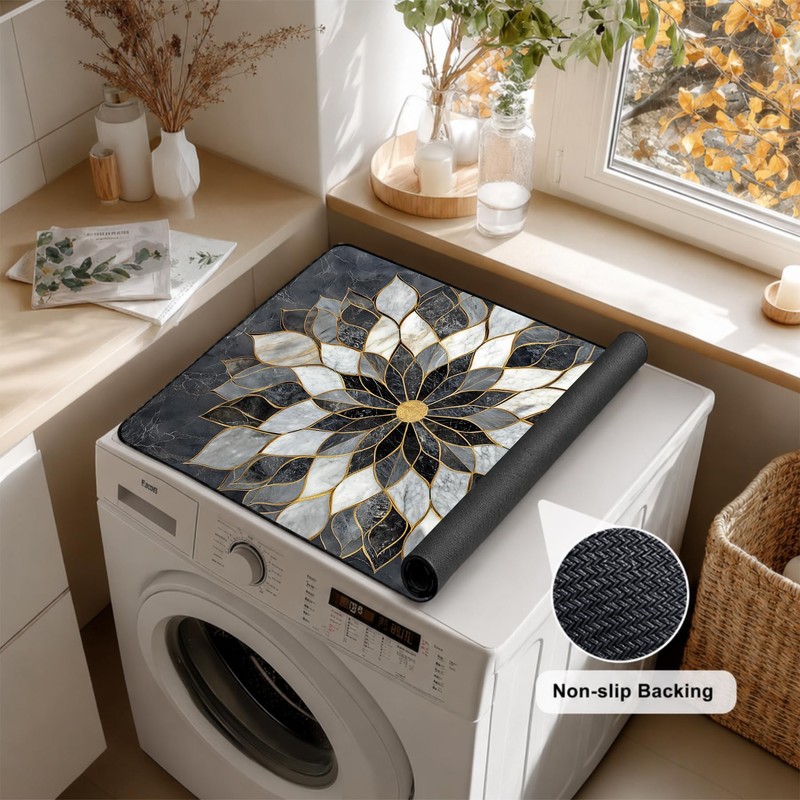 AOHMPT Washer Dryer Dust Cover Mat for Top：Non-slip Dryer Top
