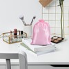 Shimmeroo 4Pcs Wig Bags with Satin Drawstring,Pink Wig Bags Storage