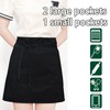 umboom 4 Pack Waist Apron, Black Waiter Waitress Aprons with