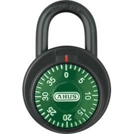 ABUS 78/50 Combination Padlock for Gym, Locker, School, 9/32 inch (7.14mm) Shackle Diameter (Green, 1)