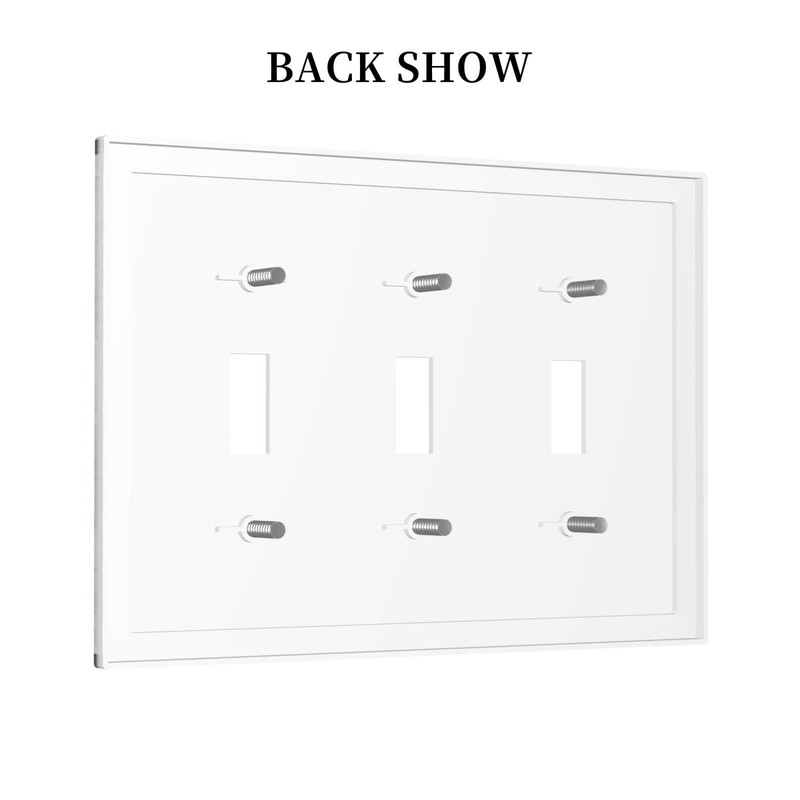 Spshian Decorative Switch Plate Covers Rustic Wooden White Barn Doors