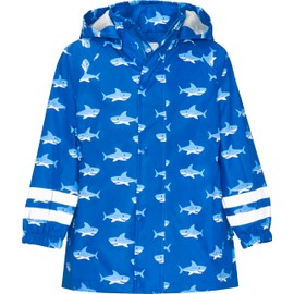 Playshoes Boy's Waterproof Rainsuit Sharks Raincoat, Blue, 18-24 Months (Manufacturer Size:92)