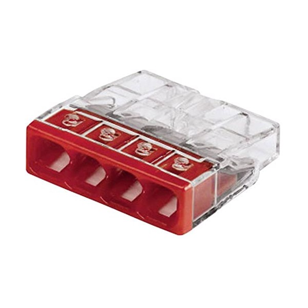 Wago Compact 2273204 Box Terminals 4-Way 0.5-2.5 mm² Transparent Casing