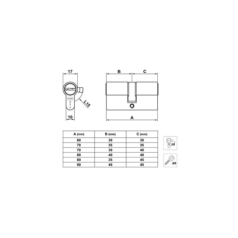 Amig - Security Cylinder | Door Lock | Double Clutch
