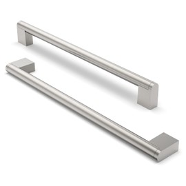 FURNIWARE Pack of 5 Furniture Handles, 256 mm Hole Spacing, Stainless Steel Furniture Handles, Cabinet Handles, Kitchen Cabinet Handles, Used for Door Handle of the Bathroom Door, Wardrobe (Brushed