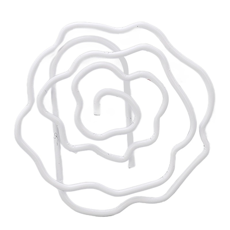 100pcs Rose Shape Paper Clips Increased Slip Resistance Lightweight Metallic