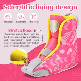 COSMOID Children's Inline Skates for Kids and Youth, Adjustable Kids Roller Skates with Wheel Lock for Girls Boys Beginner, Indoor&Outdoor Ice Skating Equipment