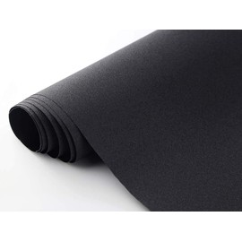 VSUDO 1 Roll 17.7" by 78.7" Static Cling Blackout Window Film for Privacy, Frosted Black Pattern Window Tint for Home, Window Glass Sticker for Office (9.68 Sq. Ft Total)