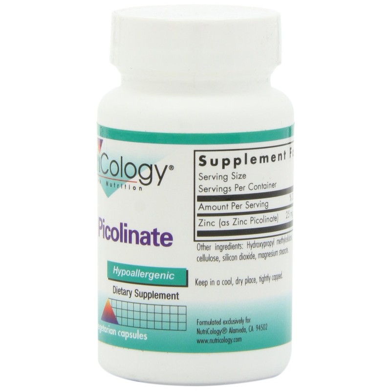 Nutricology Zinc Picolinate, Vegicaps, 60-Count
