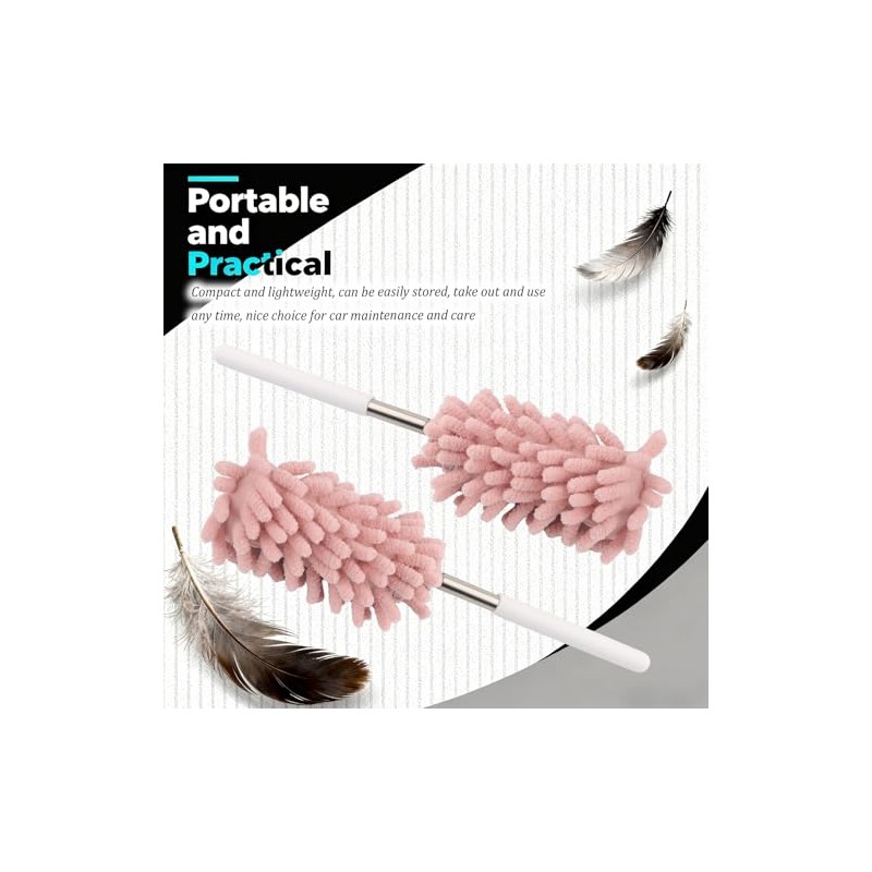 2PCS Car Duster Interior with Bendable Head & Retractable Extension