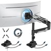 ARES WING Single Monitor Mount with USB, Ultrawide Monitor Arm