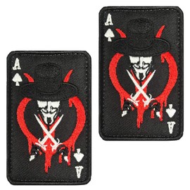 2 Pieces Killer A Removable Armband Tactical Embroidered Appliques Hook Loop Fastener Military Funny Flag Patch for Clothes,Dog Harness,Backpacks,Jacket,Vest,Bags,Jeans,Caps,Hats Etc