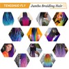 TENGSHUO FLY Rouge Pink Blue Braiding Hair 1 Packs Synthetic