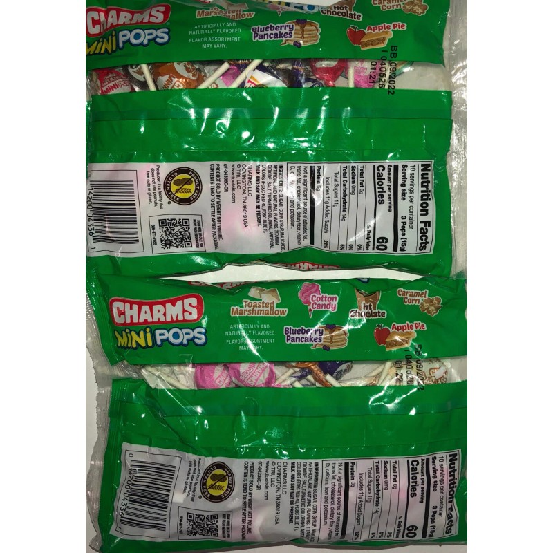 Charms Christmas Lollipops Mini Pops-SPECIAL EDITION Charms Sucker Candy-2 Bags